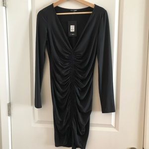 NWT Black Ruched Dress by FASHION NOVA Sz XL